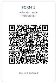 Mã QR Form 1 khảo sát trước thực nghiệm