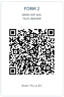 Mã QR Form 2 khảo sát sau thực nghiệm